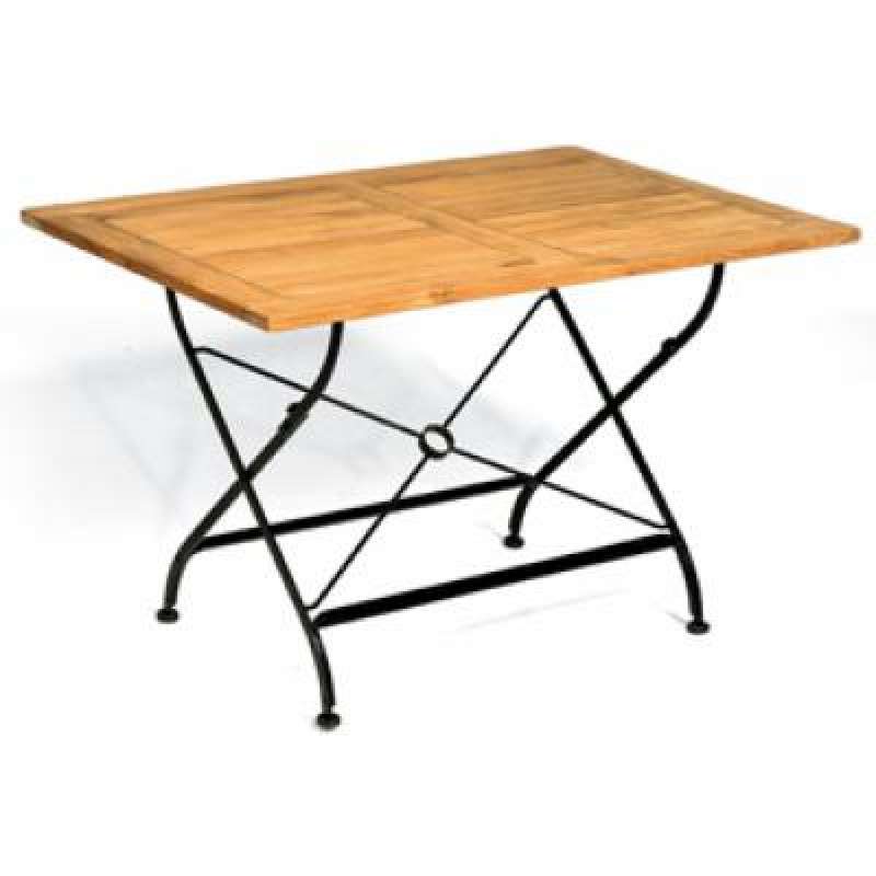 Sonnenpartner Gartentisch Klapptisch Oxford 120 x 80 cm Eisen Teakholz 80060242