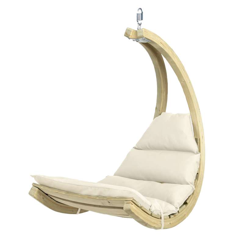 AMAZONAS Schwebesessel Swing Chair Creme Hängesessel inkl. Sitzkissen und Schwingfeder