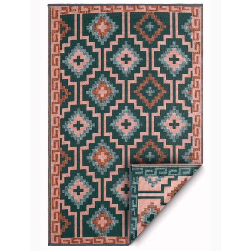 Fab Hab Lhasa Outdoorteppich 240 x 300 cm Green aus recyceltem Plastik grün