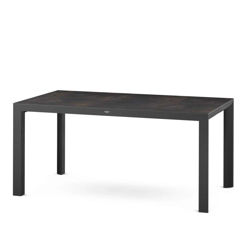 Siena Garden Silva Dining Tisch – 160 x 90 cm Aluminium (matt anthrazit) & HPL Titan