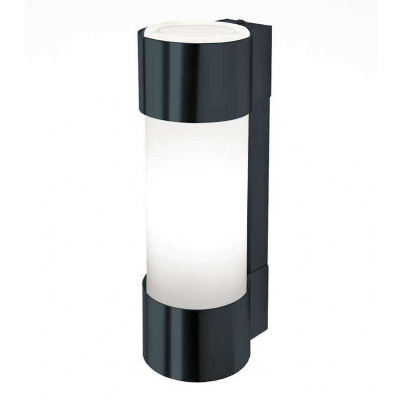 Heibi Wandleuchte NEPTO Edelstahl grau/Opalglas 10x12,5x31,5 cm E27 Außenleuchte Zylinderform