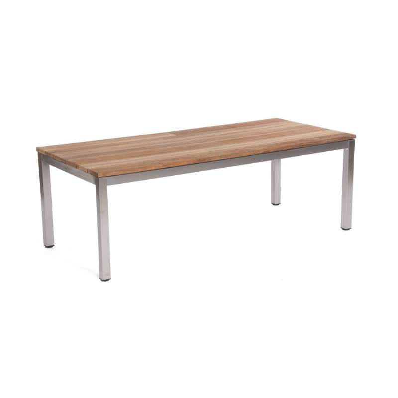 Sonnenpartner Gartentisch Magister ausziehbar 220/340x100 cm Edelstahl/Teakholz Old Teak Tisch Essti