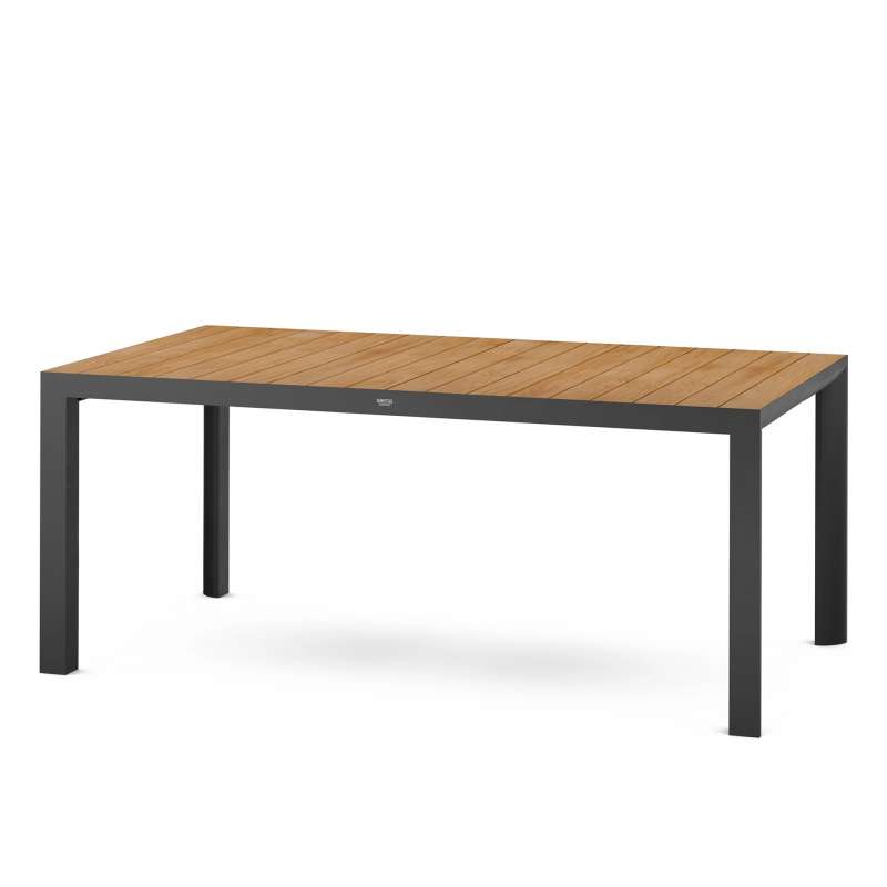 Siena Garden Silva Dining Tisch 180 x 100 cm - Aluminium (matt anthrazit)& FSC-Teak
