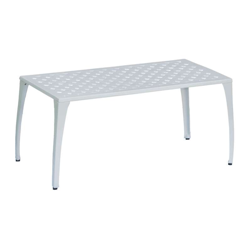 Inko Gartentisch Eden Alu-Guss weiß 90x46x44 cm Tisch Terrassentisch