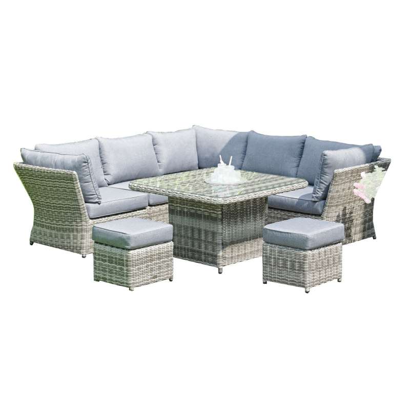 SunnySmart 4-teilige Loungegruppe Opera Aluminium mit Kunststoffgeflecht vintage-taupe