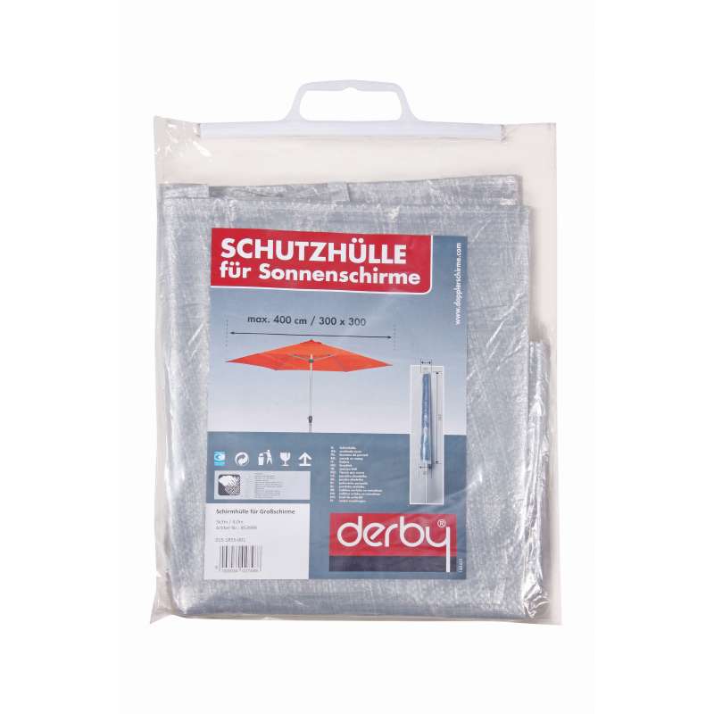 Doppler Schutzhülle Basic weiß für Ampelschirme mit ø 350 cm und 300 x 300 cm Sonnenschirm