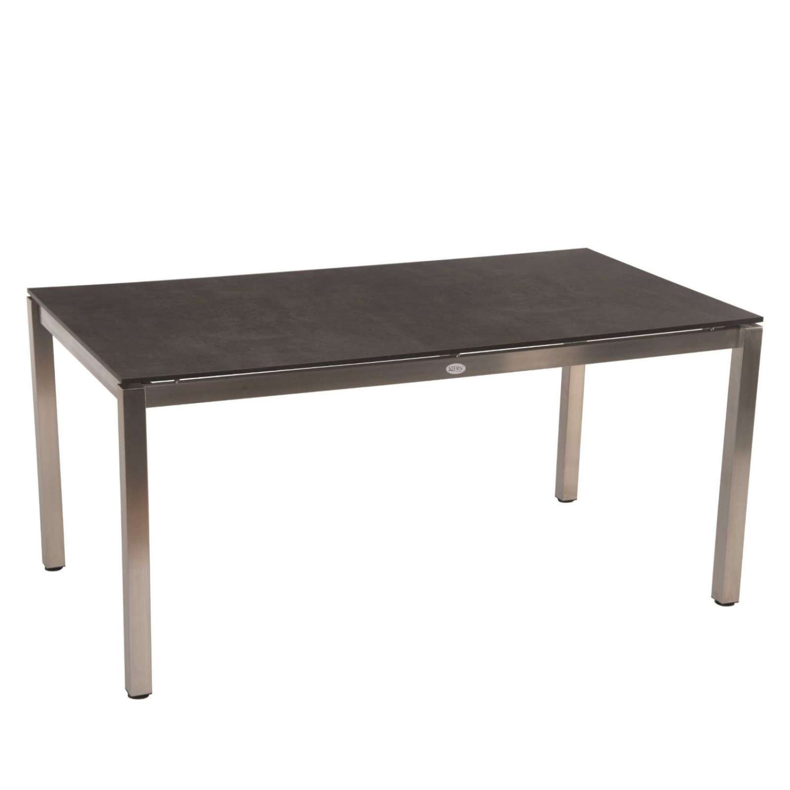 Stern Gartentisch 160x90 cm Edelstahl Vierkantrohr/Silverstar 2.0 Dekor
