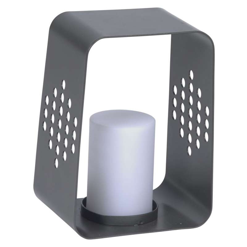 Stern Leuchte Aluminium anthrazit 22x20 cm mit LED-Einsatz 0,6 W Gartenlicht Windlicht