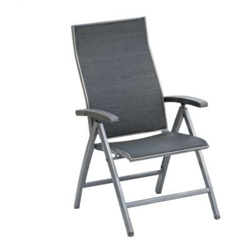 Inko Klappsessel Prada Alu Textileen taupe Kunststoffarmlehnen 5fach verstellbar