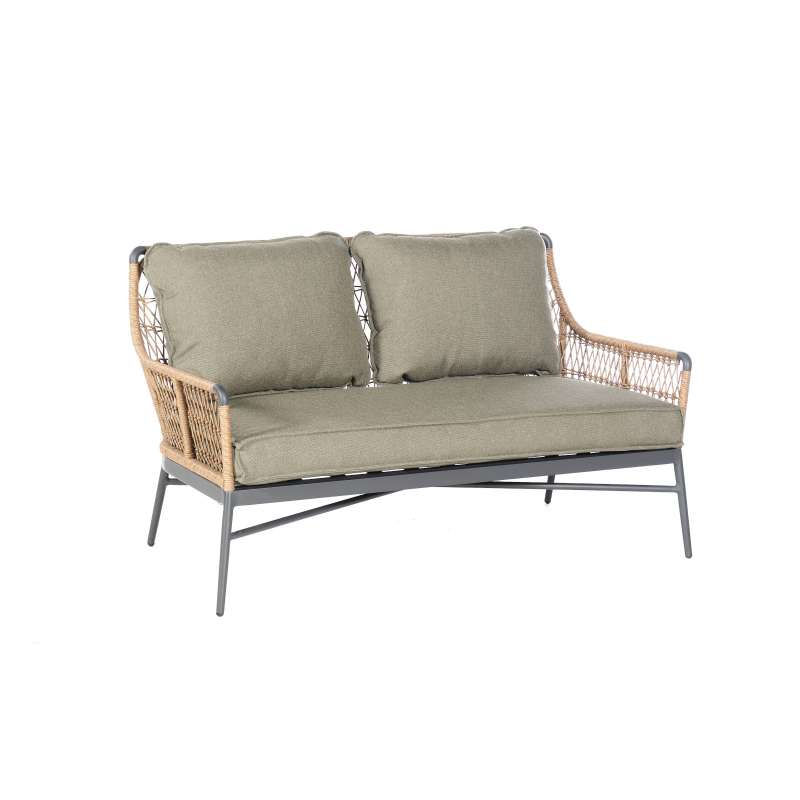 Sonnenpartner Loungesofa Retro Aluminium mit PE-Bespannung natural honey Relaxsofa Garten-Sofa