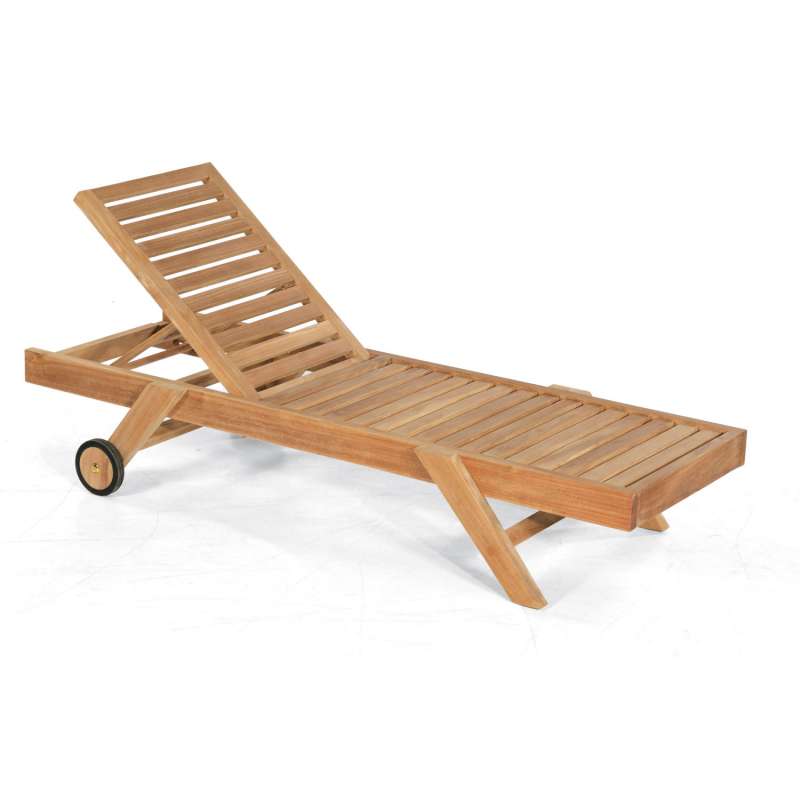 Sonnenpartner Sonnenliege Columbus Teakholz natur 72x200 cm Gartenliege Liege
