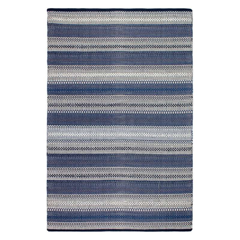 Fab Habitat Teppich Ethos Blue aus recycelter Baumwolle blau 60x90 cm