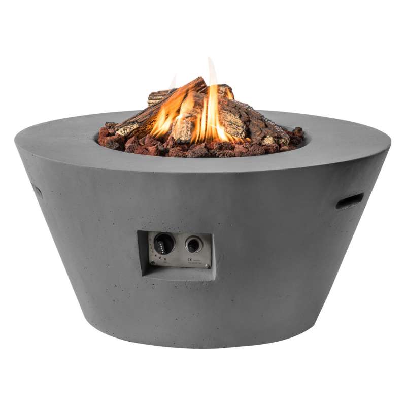 Happy Cocooning Mania Feuertisch Cone 19,5 kW konisch 96x96x46 cm Beton-Optik grau