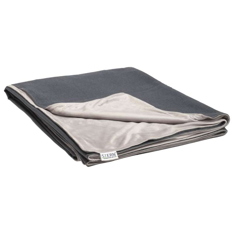 Stern Decke 158x200 cm Outdoorstoff dunkelblau/Fleece hellgrau Kuscheldecke