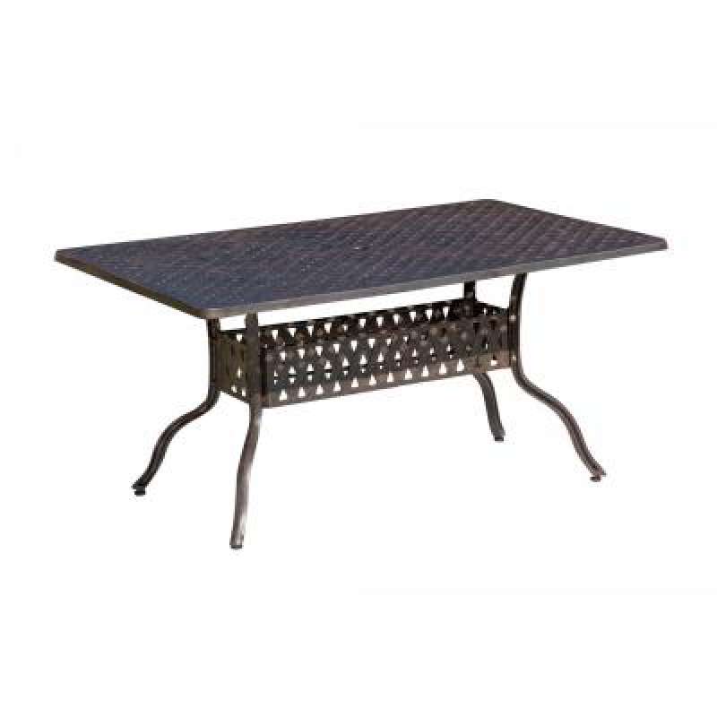 Inko Aluguss Tisch Alu-Guss Bronze 150 x 97 cm Gartentisch TAG 203-B