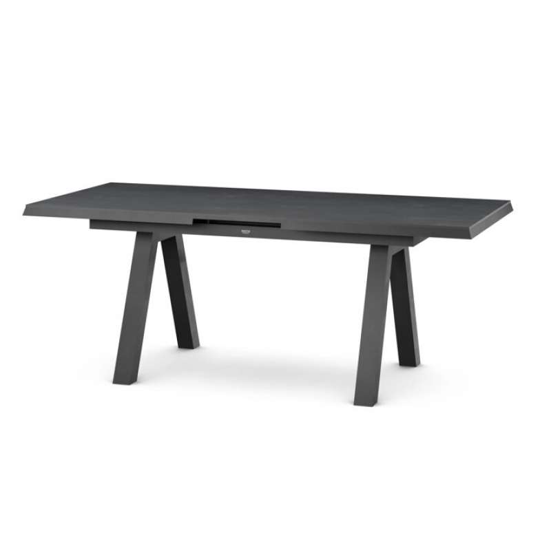 Siena Garden Tirana Dining Tisch, ausziehbar – 160/200 x 90 cm, Aluminium (matt anthrazit) & HPL Fer