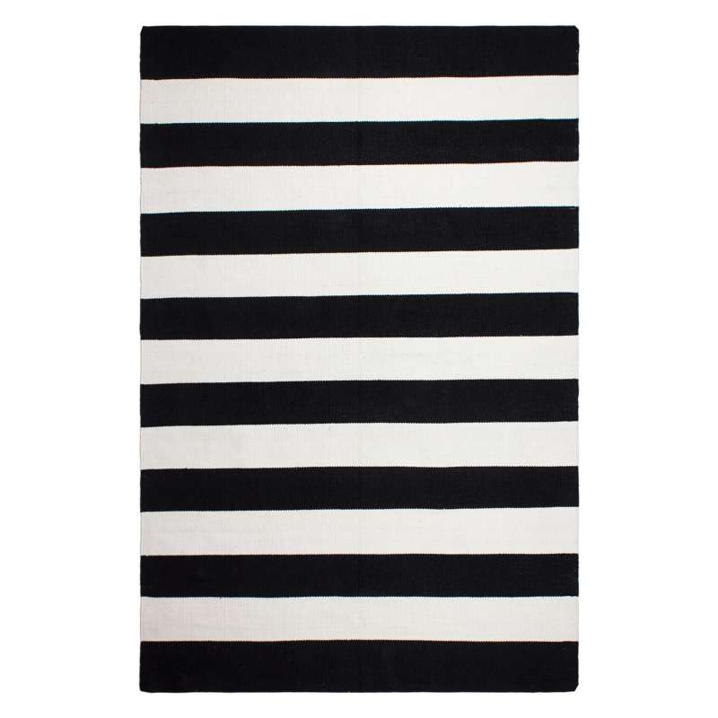 Fab Hab Outdoorteppich Nantucket Black&White aus recycelten PET-Flaschen schwarz/weiß 60x90 cm