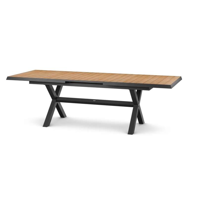 Siena Garden Sincro Dining Tisch 200x100 cm - Aluminium (matt anthrazit) & FSC-Teak
