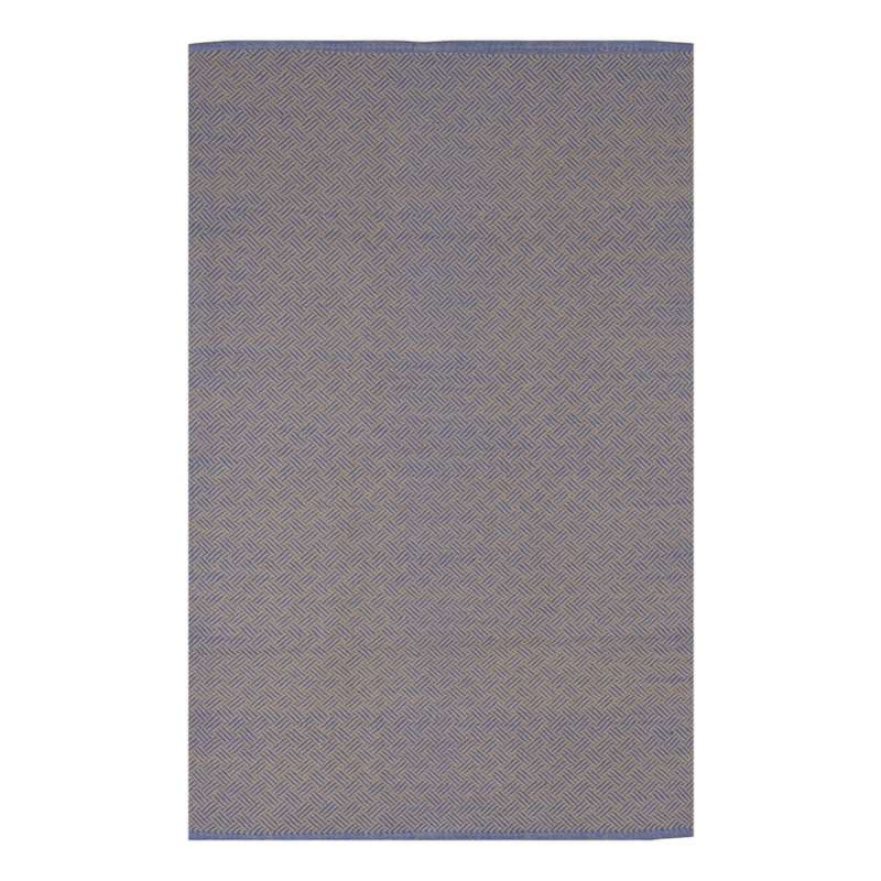 Fab Hab Karma Teppich Blue&Almond aus recycelter Baumwolle blau/braun waschbar verschiedene Größen