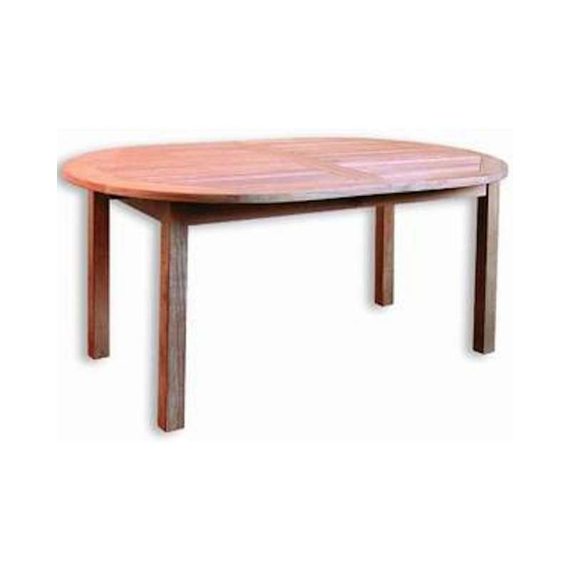 Inko Teakholz-Auszugstisch Bangkok oval 200/260x110x75 cm Tisch ausziehbar Holztisch