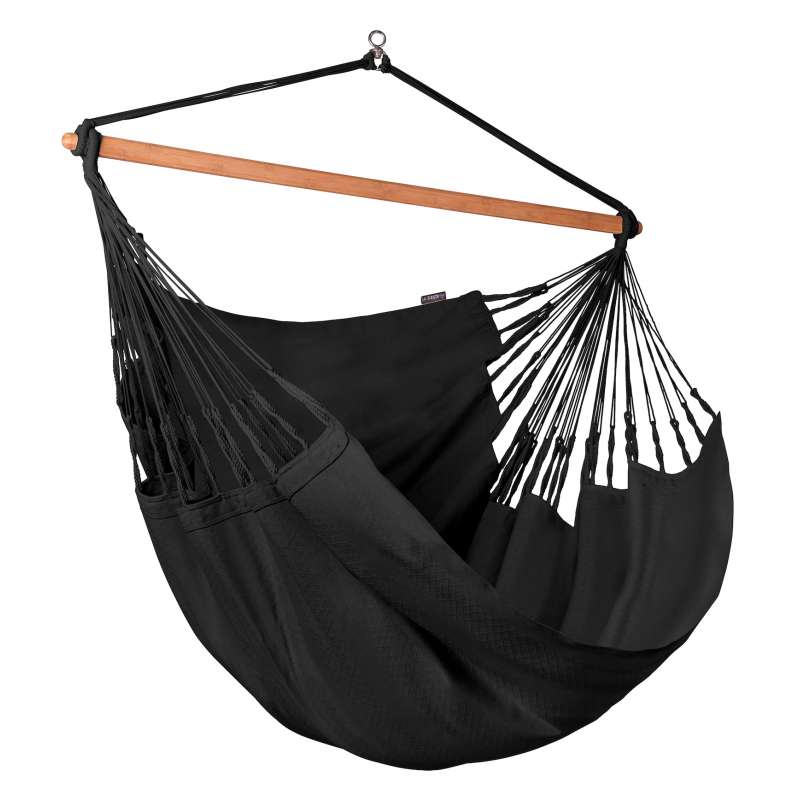 La Siesta Kingsize-Hängestuhl Bio-Baumwolle HABANA onyx schwarz HAL21-X9