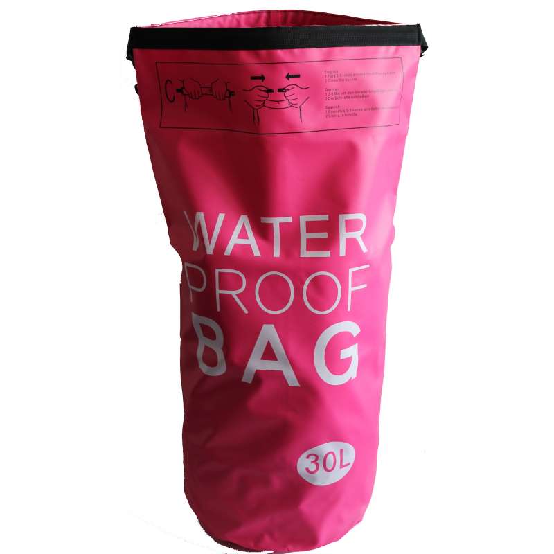 Drybag 30L Tasche 30 Liter wasserdicht Packsack pink Water proof Softcase Beutel