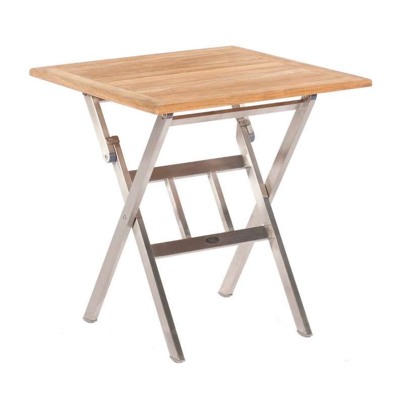 Sonnenpartner Klapptisch Base 70x70 cm Edelstahl Tischsystem wählbare Tischplatte
