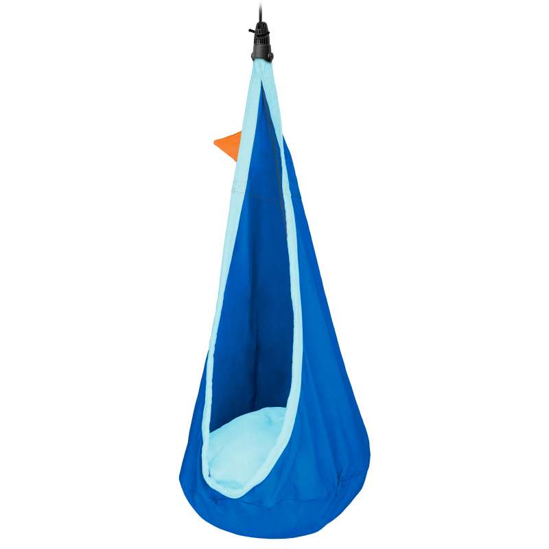 La Siesta Kinder-Hängehöhle JOKI dolphy blau aus Bio-Baumwolle inkl. Befestigungsmaterial