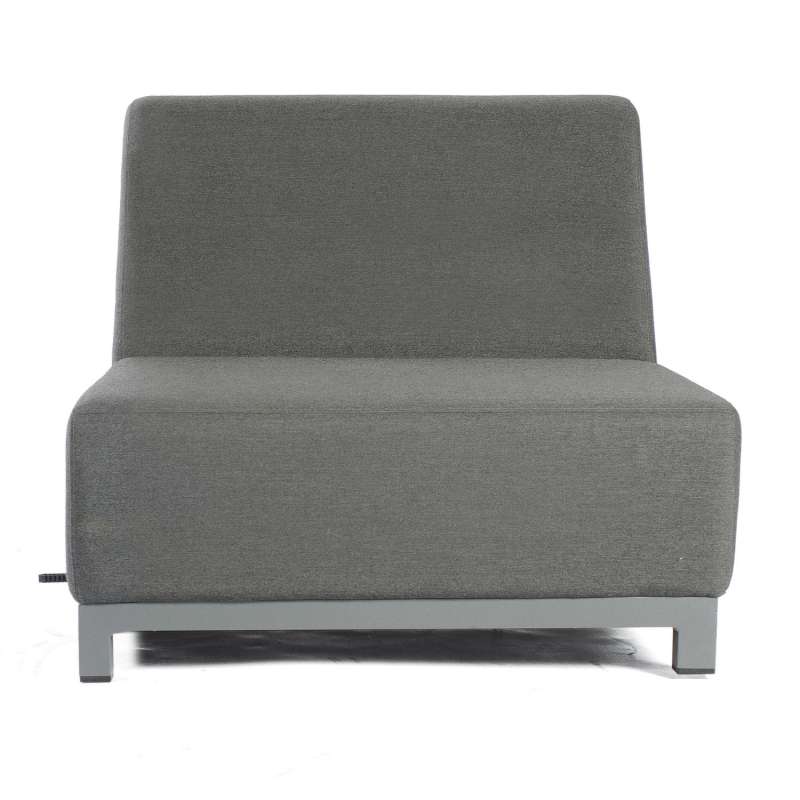 Sonnenpartner Lounge-Mittelmodul Solitaire Aluminium mit Kissen anthrazit Loungesessel Sunbrella