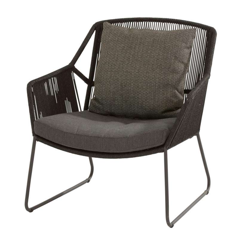 4Seasons Outdoor Living Sessel Accor anthrazit mit 2 Kissen Gartensessel Gartenstuhl