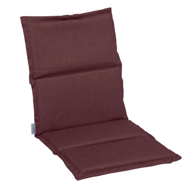 Stern Auflage für Klappsessel Outdoorstoff rot uni 123x50x3 cm Universalauflage Sitzkissen