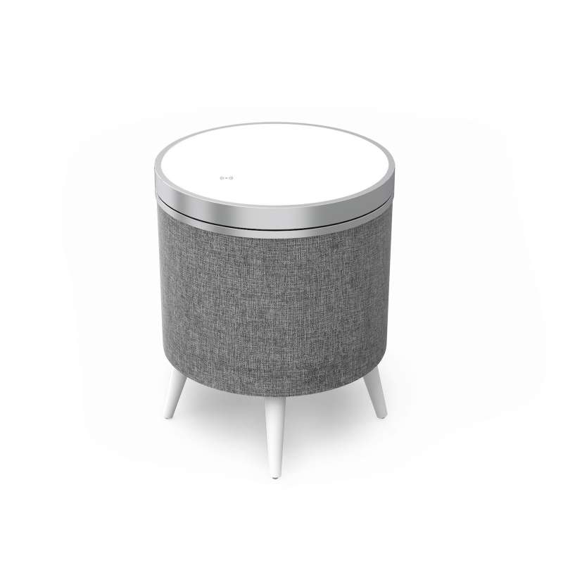 Block Stockholm Tischlautsprecher Tisch mit Bluetooth Laut­spre­cher von Audioblock weiß