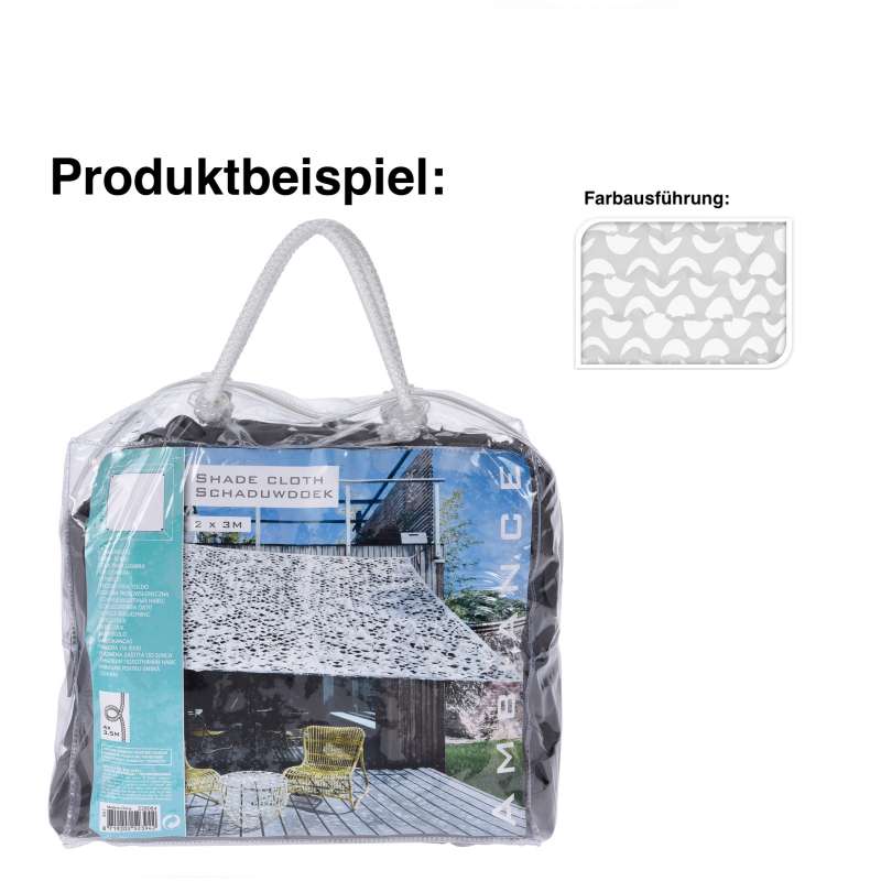 Sonnensegel Sonnenschutz 200 x 300 cm Netz weiß Sonnendach Windschutz Sichtschutz