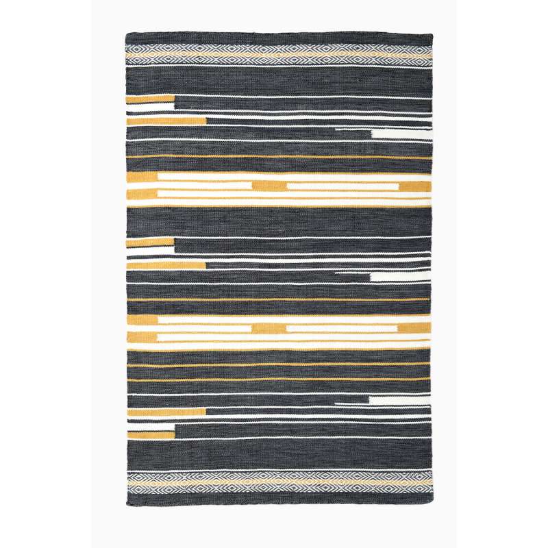 Fab Hab Austin Outdoorteppich Black Multi aus recycelten PET-Flaschen schwarz verschiedene Größen