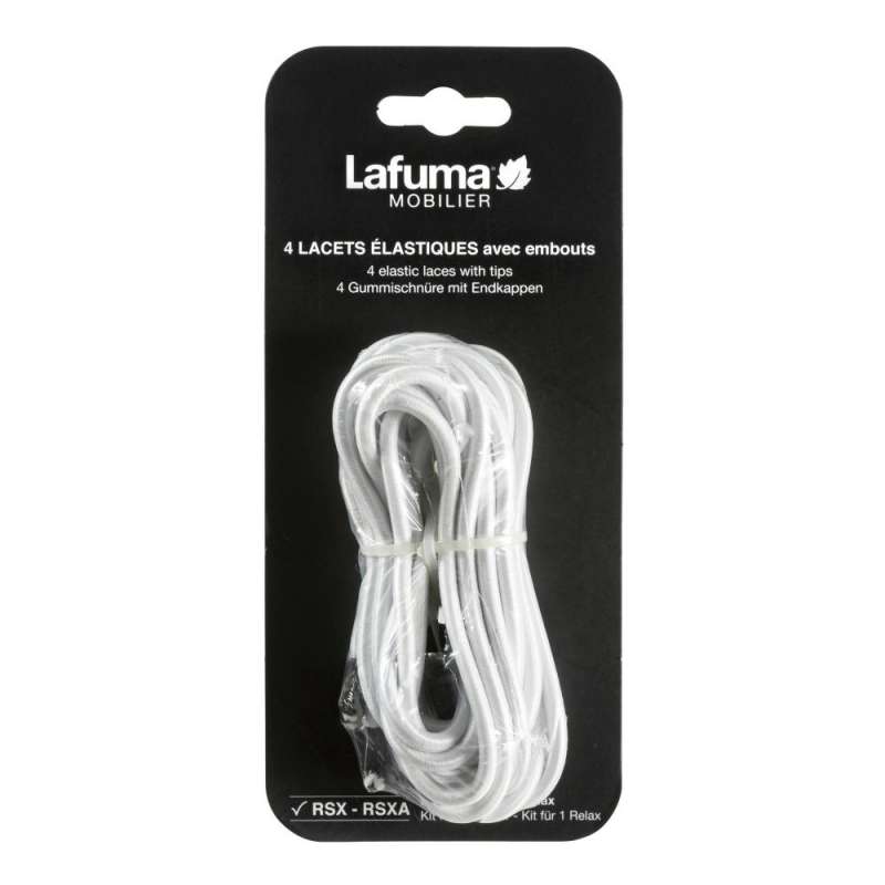 Lafuma 4 Gummischnüre mit Endkappen weiß LFM2322.0020