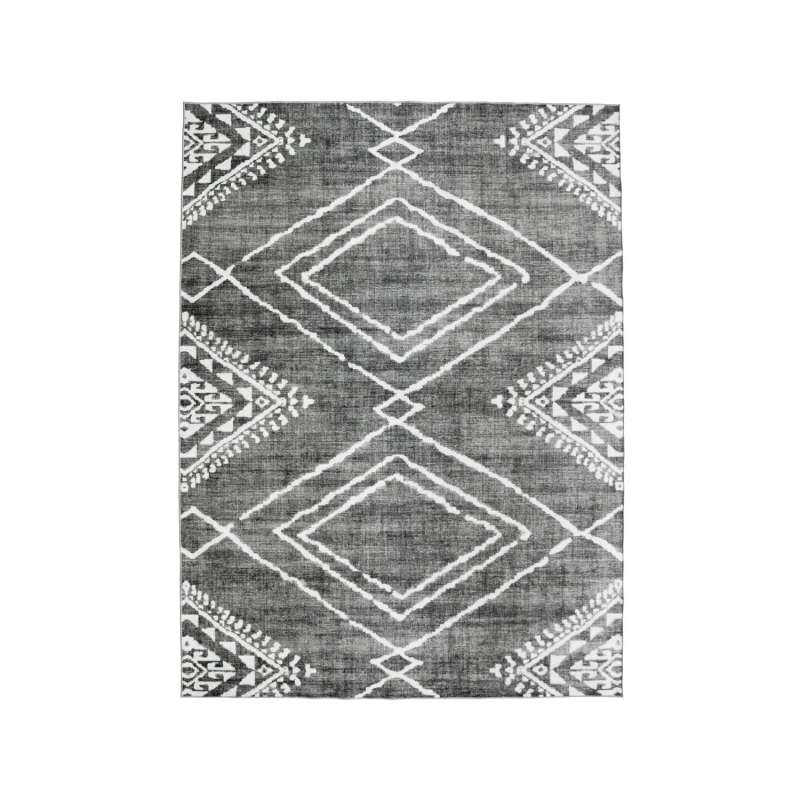 Fab Hab RealLife Teppich Rug Moroccan Diamond Gray waschbar anthrazit verschiedene Größen