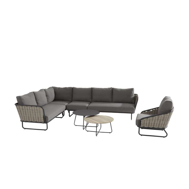 Aqua-Saar Coconut Dream Living 7-teilige Loungegruppe Loungeecke Komplettset