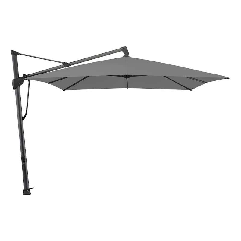 GLATZ Ampelschirm SOMBRANO® S+ easy quadratisch 350 x 350 cm Stoffklasse 2 Stone grey 157