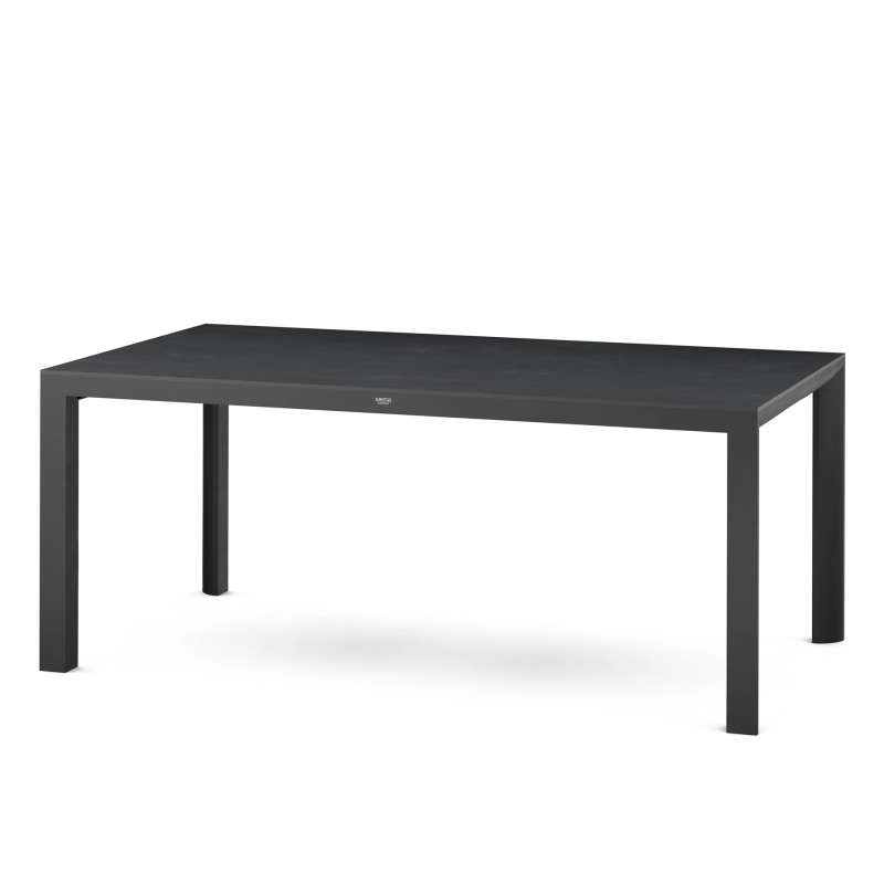 Siena Garden Silva Dining Tisch – 180 x 95 cm, Aluminium (matt anthrazit) & HPL Ferro