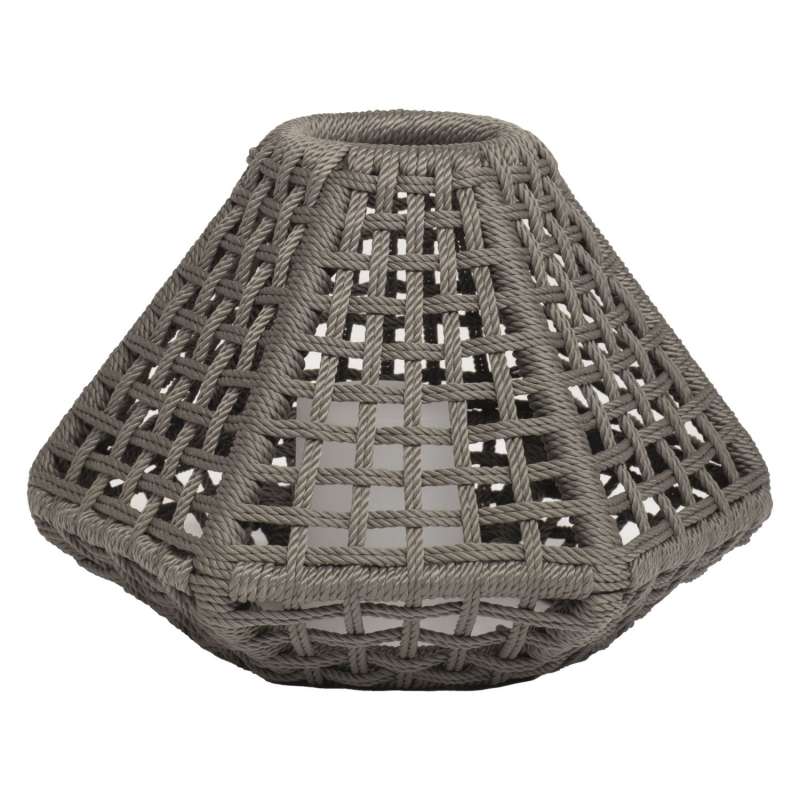 Stern Leuchte Greta anthrazit/Synthetikfaser platin 47x41x32 cm mit LED-Einsatz Lampe Windlicht