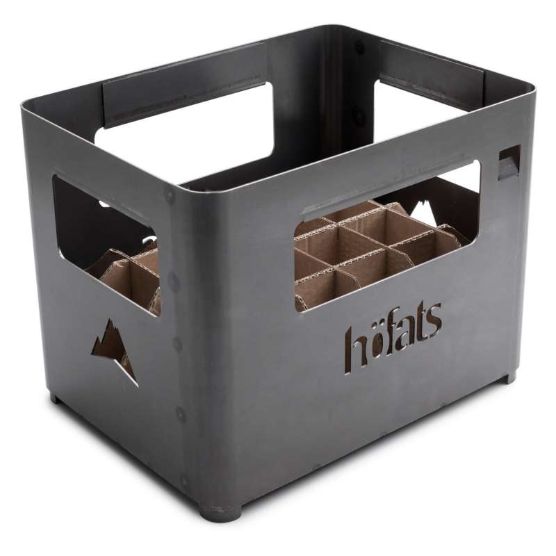 höfats Feuerkorb BEER BOX Corten-Stahl 38x28x30 cm Grill Hocker Rostpatina