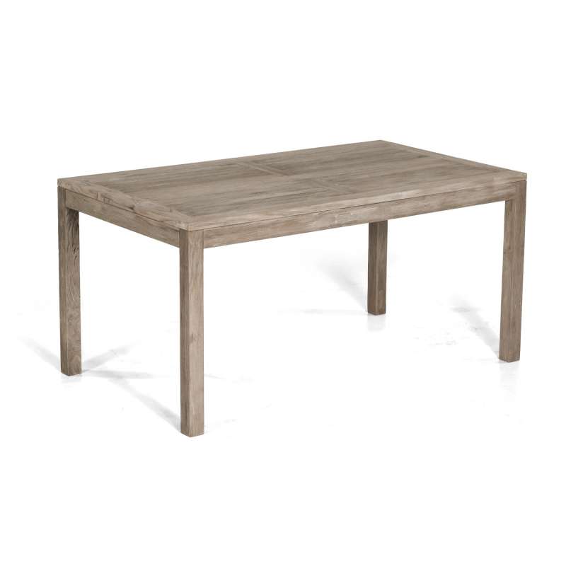 SunnySmart Teakholz-Gartentisch Wellington Old Teak grey-washed Tisch 160x90 cm