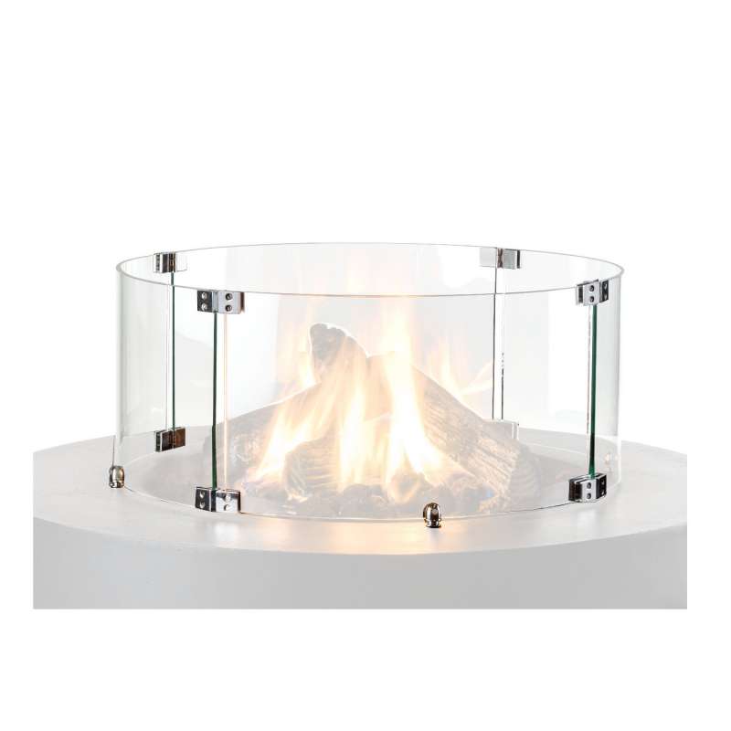 Happy Cocooning Mania Glasschirm für Feuertische rund 54x21 cm Glasumrandung