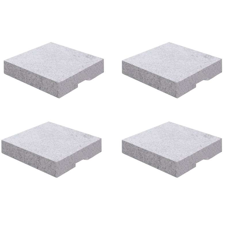Doppler 4 Stk Granitplatte ECO 55 kg mit Griffmulde je 50 x 50 cm Beschwerplatte aus Granit