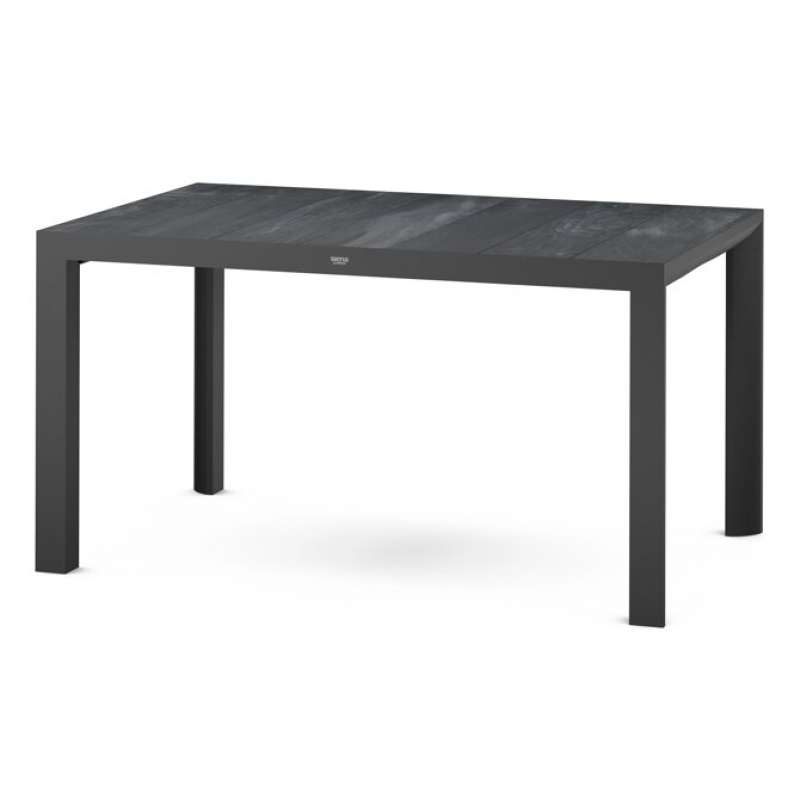 Siena Garden Silva Dining Tisch 140x90 cm – Aluminium (matt anthrazit) & Keramikplatte (wood grey)