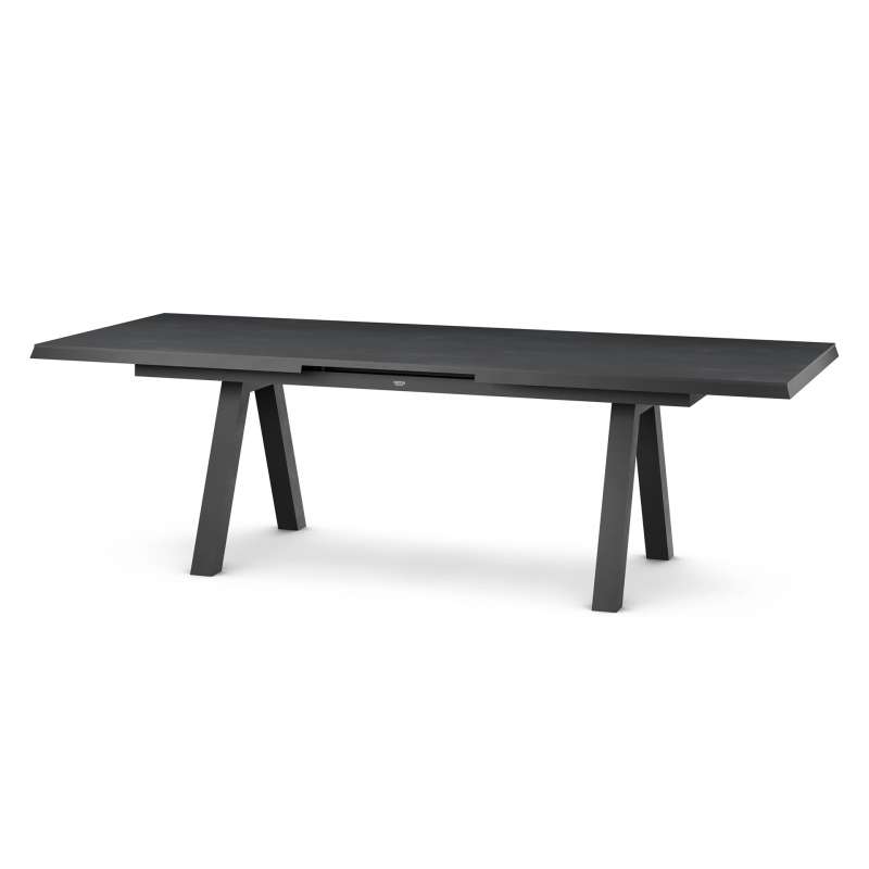 Siena Garden Tirana Dining Tisch, ausziehbar – 200/260 x 100 cm, Aluminium (matt anthrazit) & HPL Fe