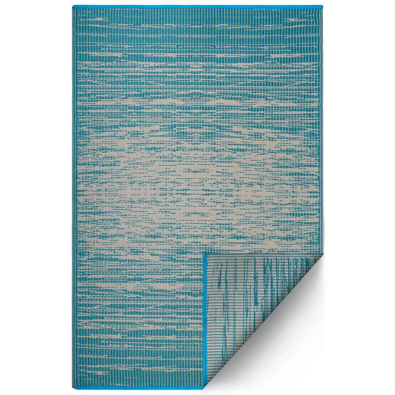 Fab Hab Brooklyn Outdoorteppich 240 x 300 cm Teal aus recyceltem Plastik petrol/türkis wetterfest