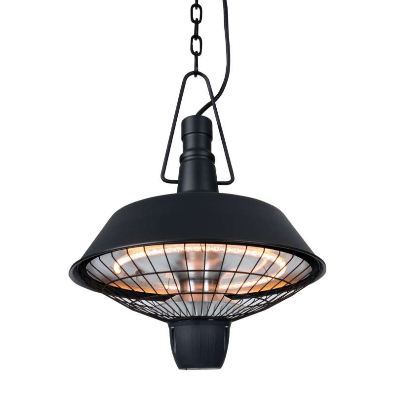 SUNRED® Heizstrahler Indus schwarz 2100 W Halogenstrahler zur Deckenmontage hängend hanging