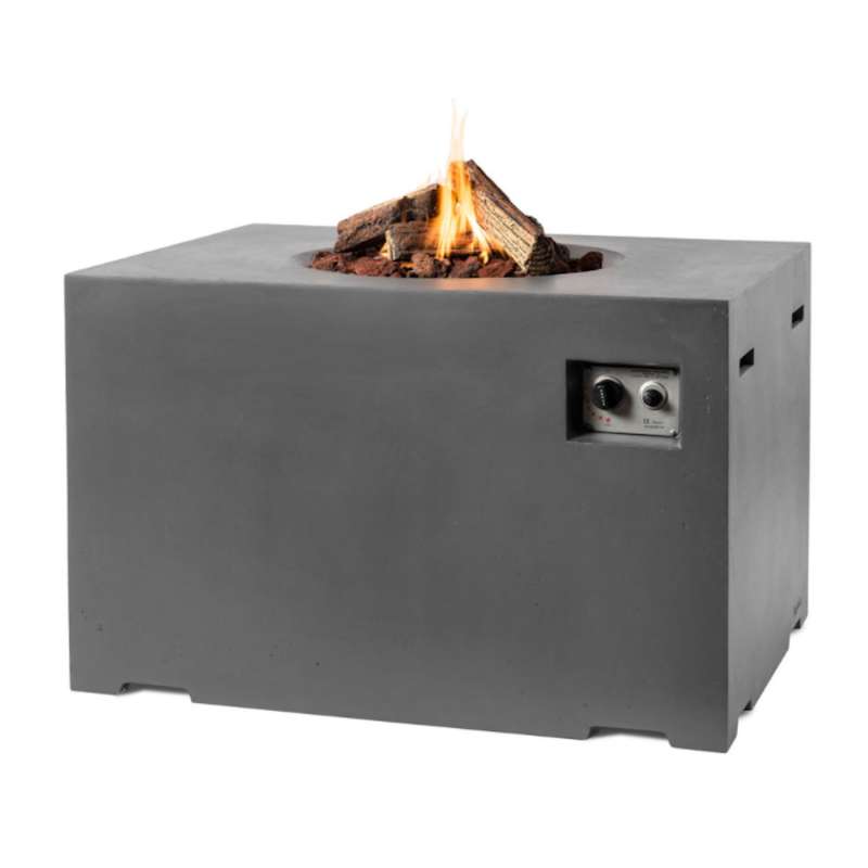 Happy Cocooning Mania Feuertisch Lounge&Dining 19,5 kW rechteckig 107x80x67 cm Beton-Optik grau