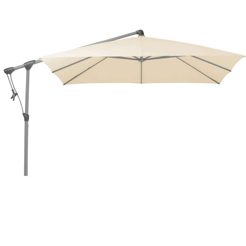 GLATZ Sonnenschirm SUNWING® C+ easy 260 x 260 cm Stoffklasse 2 Eggshell 150
